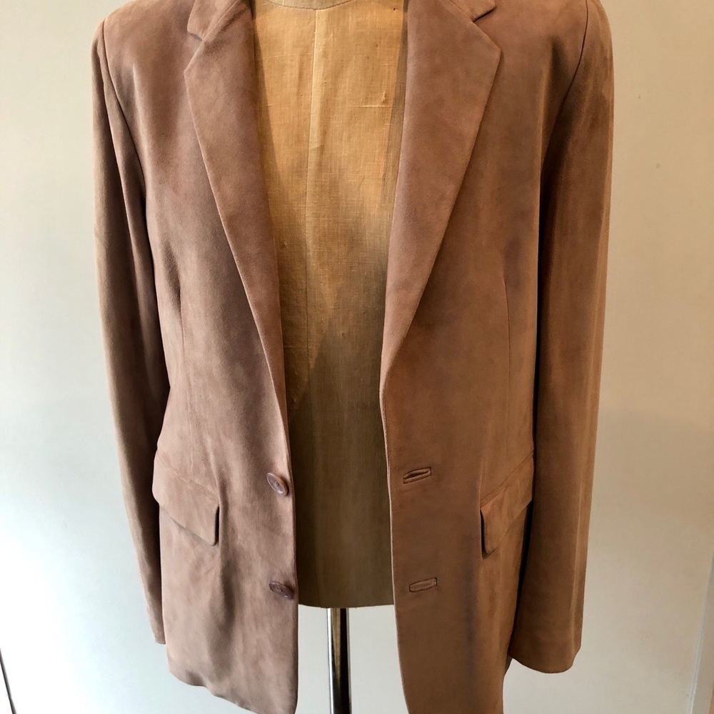 Ralph Lauren Purple Label Pink Suede Blazer